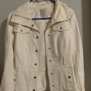 White leather jacket